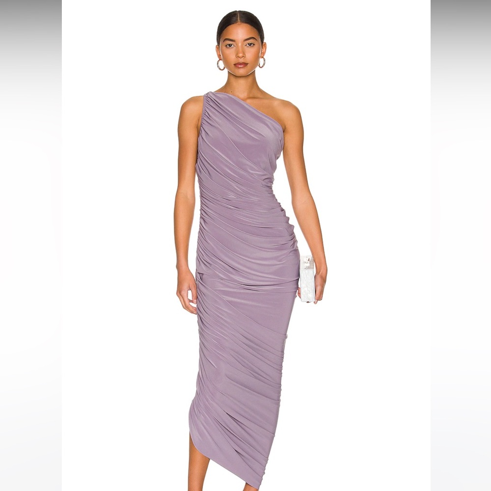 Norma Kamali Diana Gown in Powder Purple
